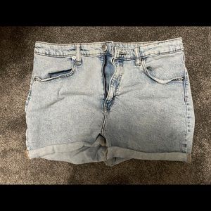 Light Denim High Waisted shorts